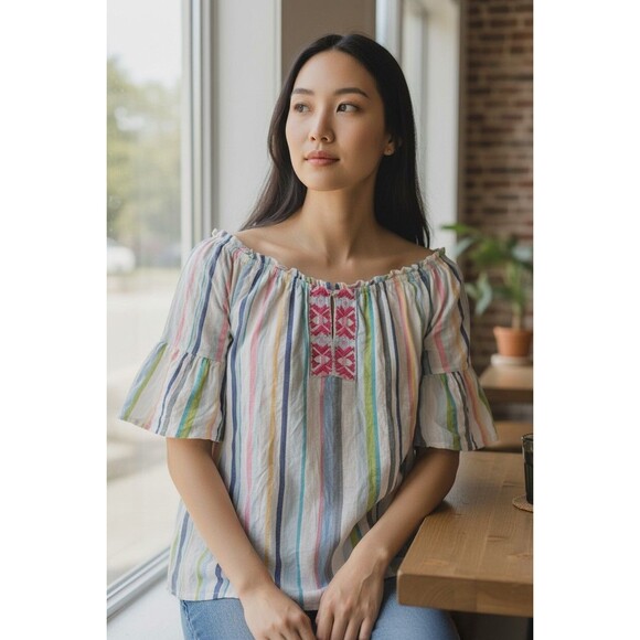 Vintage America Tops - VINTAGE X AMERICA WOMENS Y2K TOP SIZE S SMALL